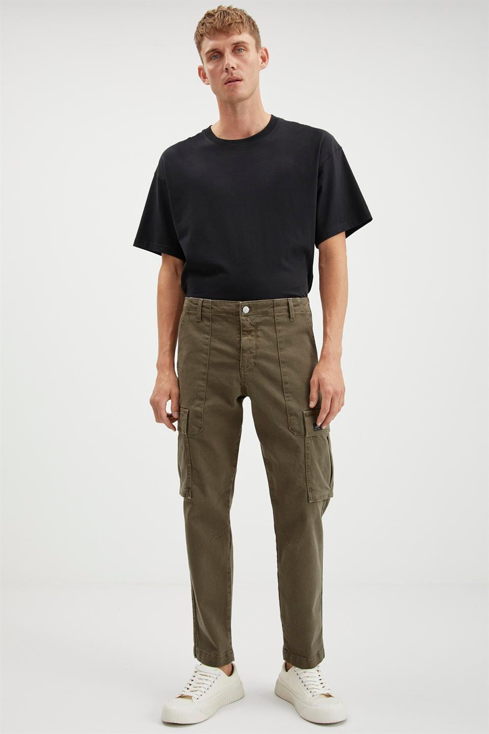 BRANDO Basic Relaxed Haki Tekli Jeans