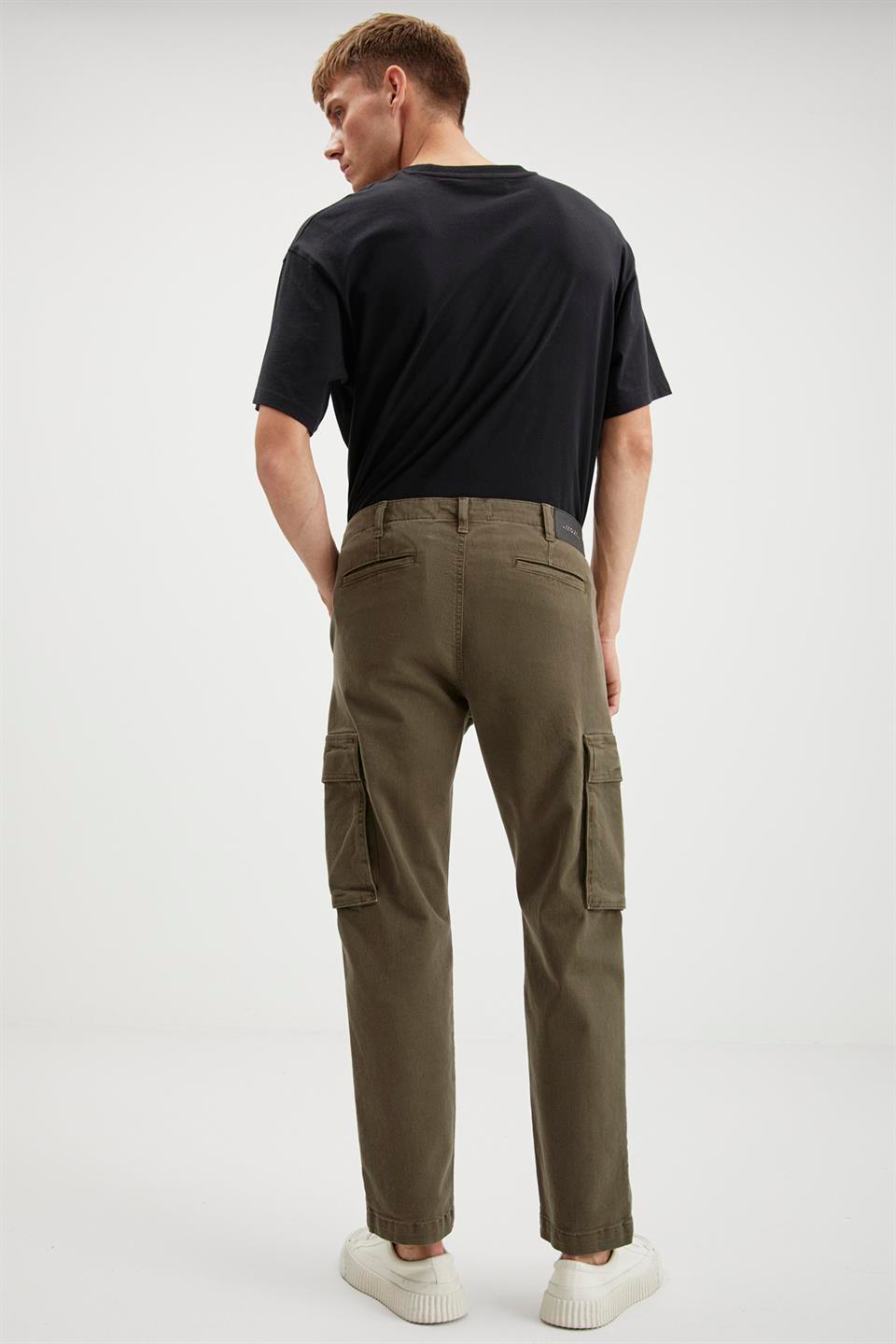 BRANDO Basic Relaxed Haki Tekli Jeans