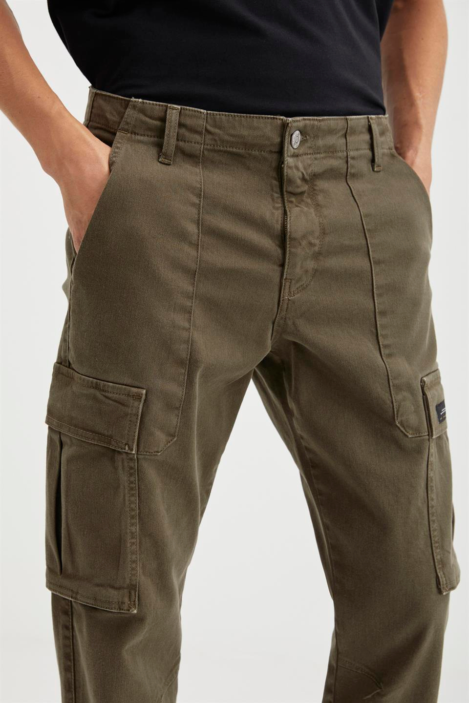 BRANDO Basic Relaxed Haki Tekli Jeans
