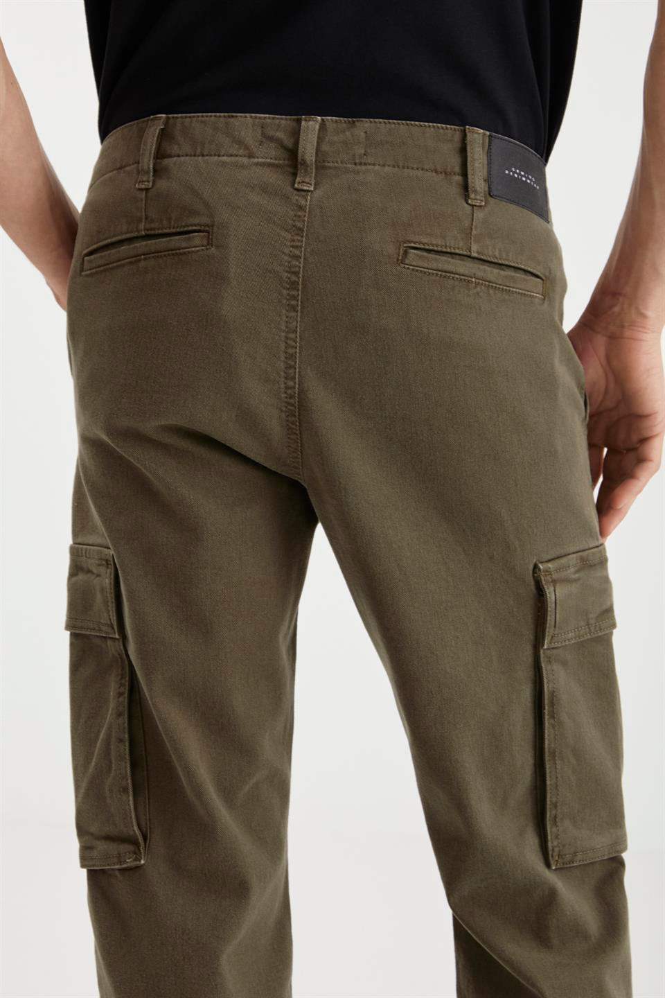 BRANDO Basic Relaxed Haki Tekli Jeans