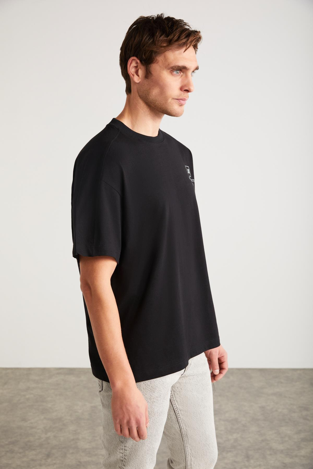BRATT Basic Regular Siyah Tekli T-Shirt