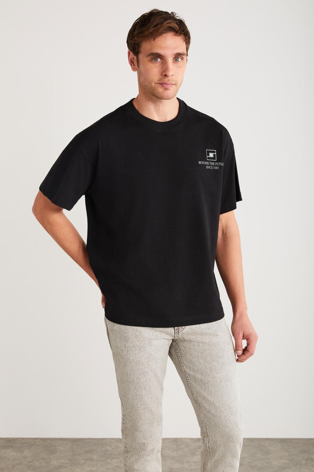 BRATT Basic Regular Siyah Tekli T-Shirt
