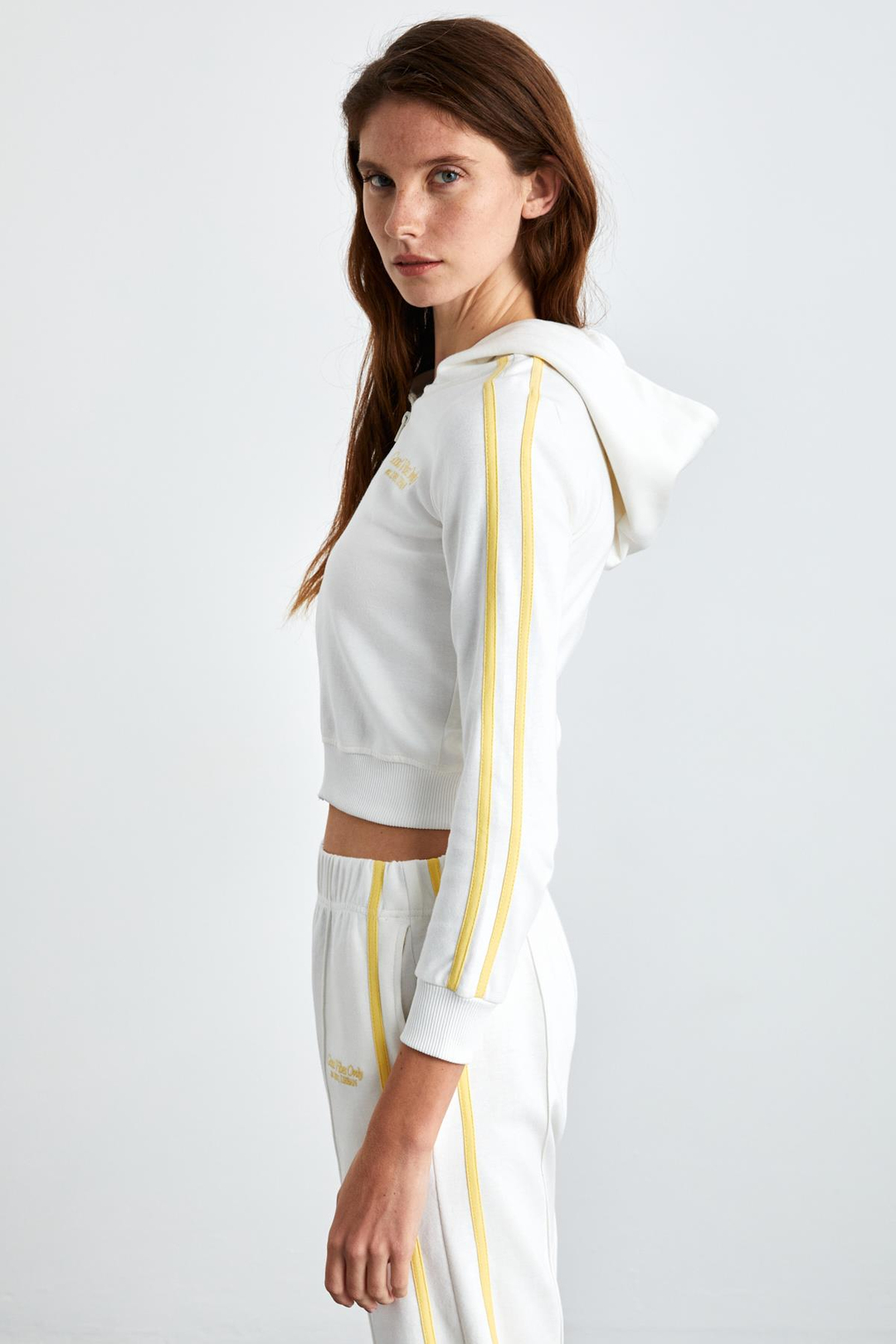 BRISEIS Kadın Pamuk-Polyester Ekru Hoodie