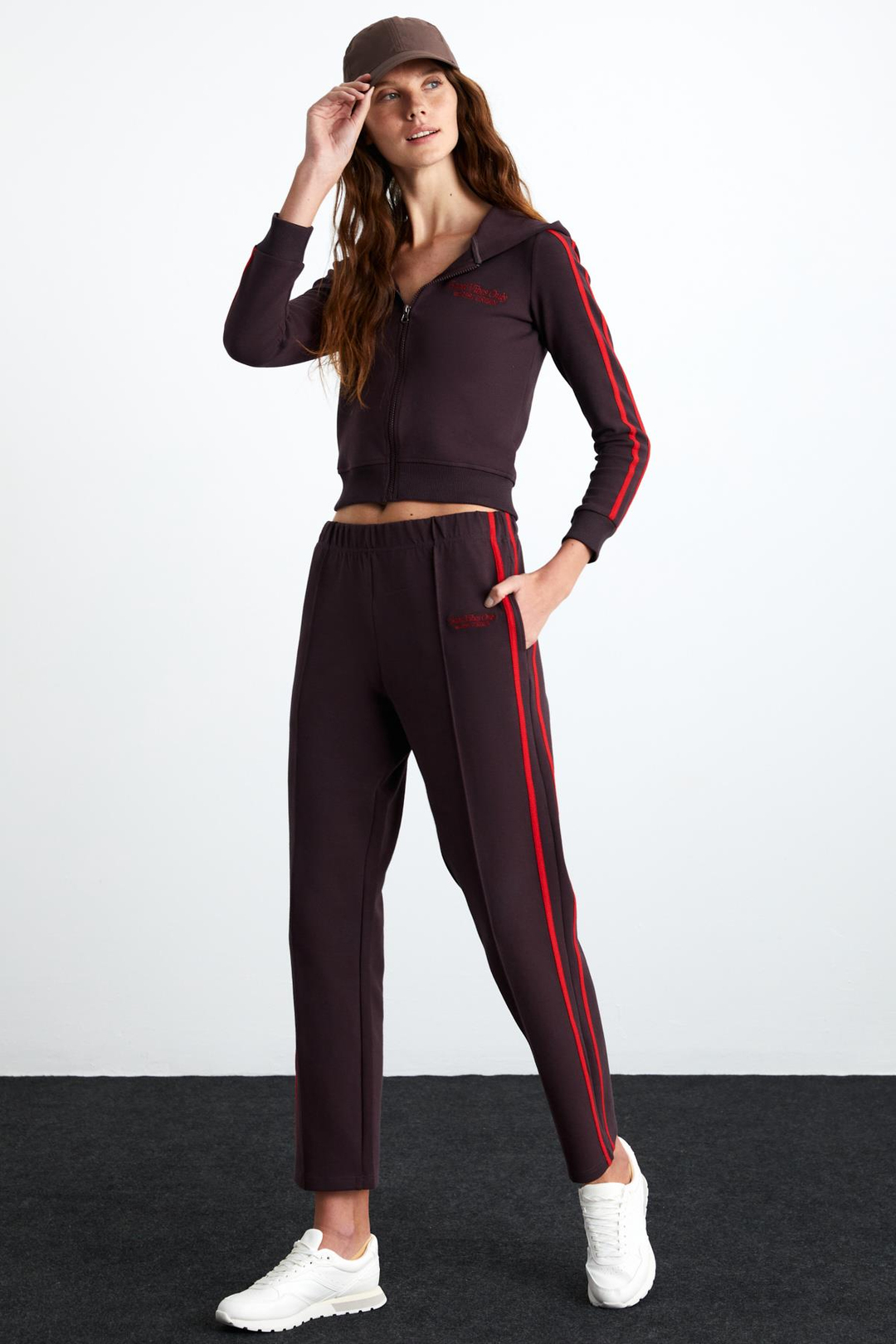 BRISEIS Kadın Pamuk-Polyester Mor Hoodie