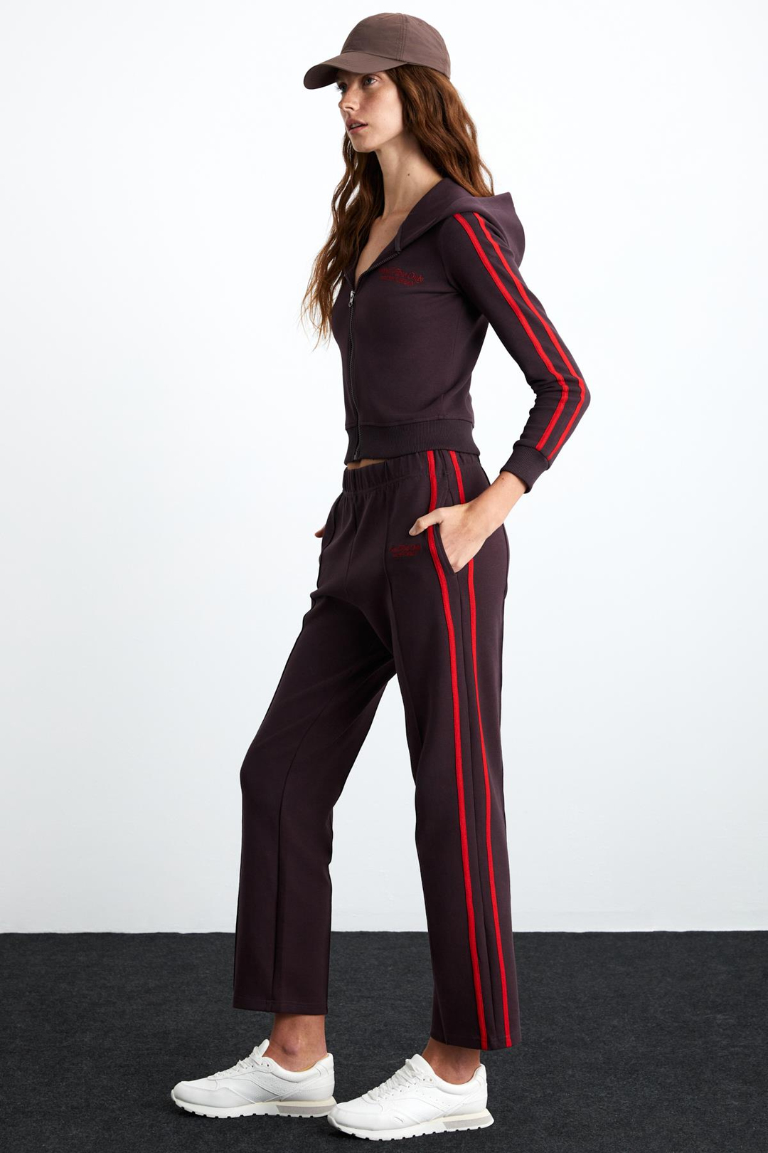 BRISEIS Kadın Pamuk-Polyester Mor Hoodie