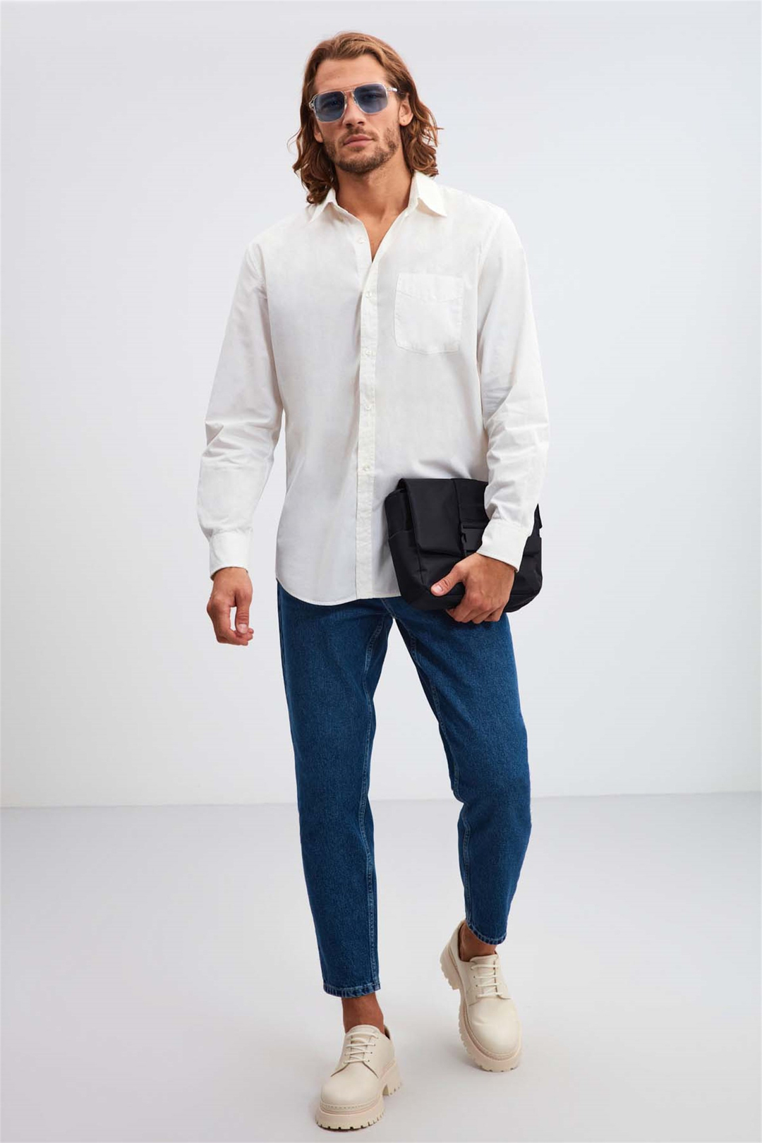 BRİTT Poplin Regular Fit Beyaz  Gömlek