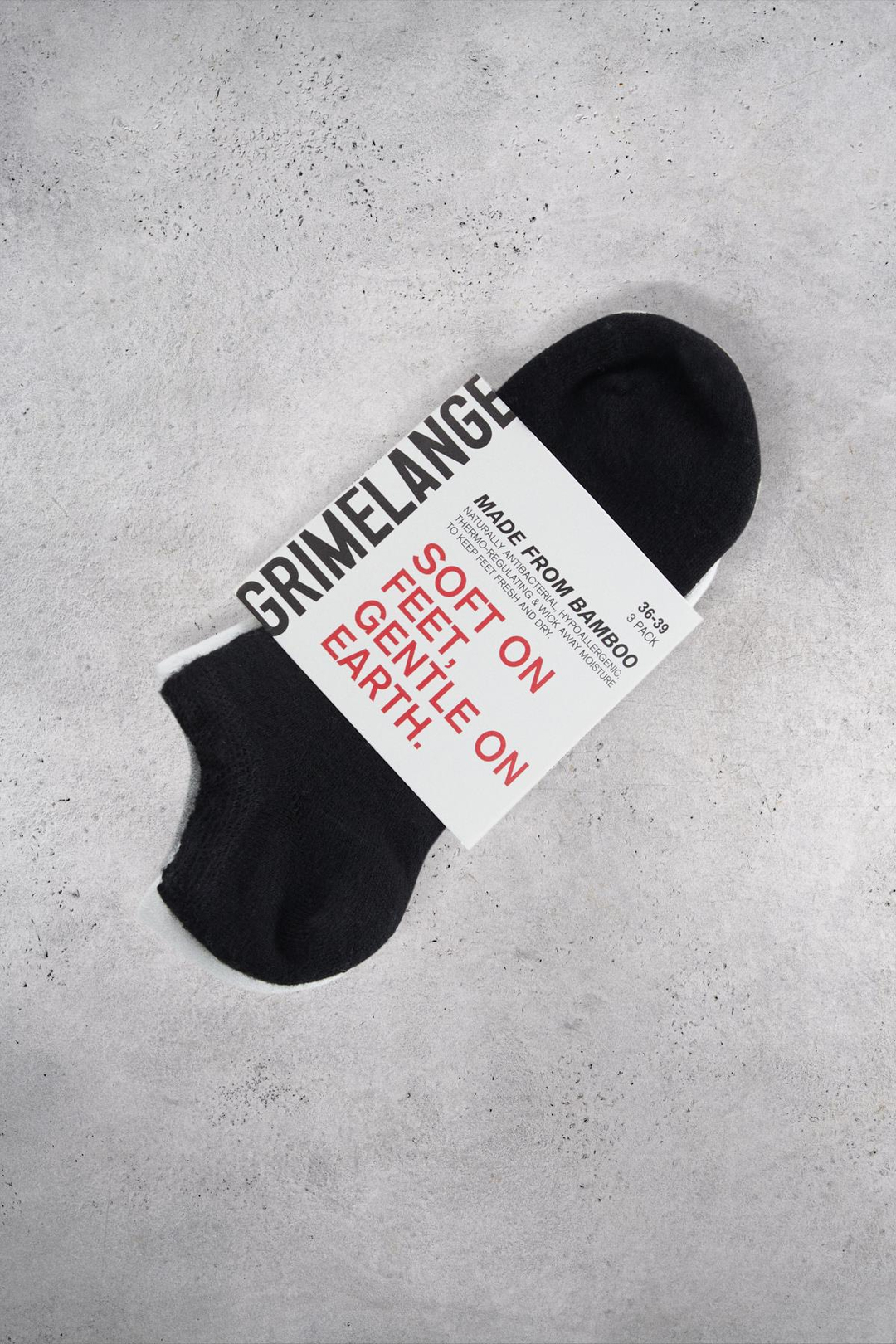 CAIT Düz Bamboo Kadın Yürüyüş Patik Siyah - Beyaz - Grimelanj Çorap