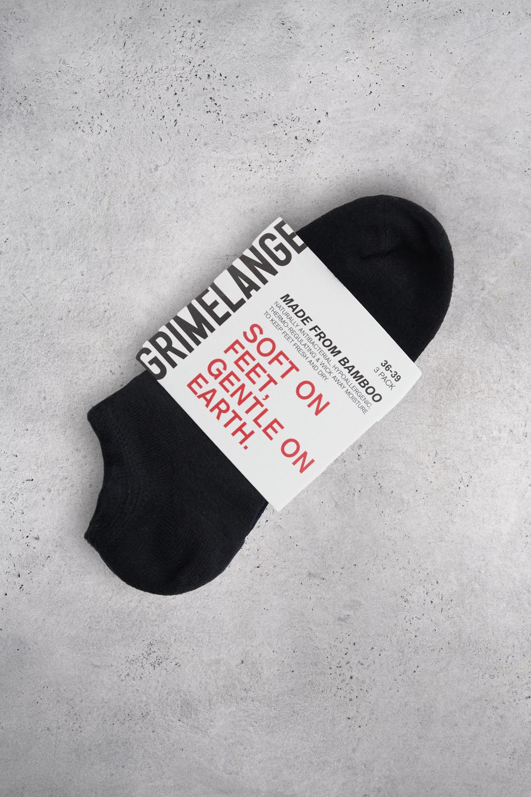 CAIT Düz Bamboo Kadın Yürüyüş Patik Siyah Çorap