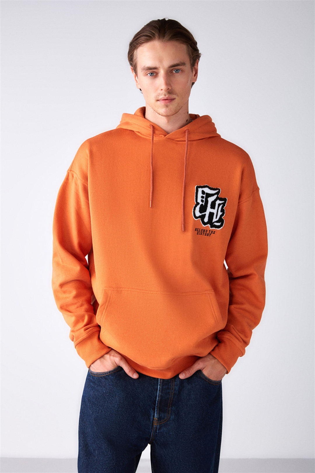 CALDERA Örme Oversize Turuncu  Sweatshirt