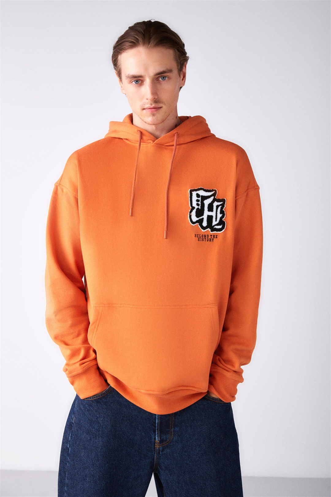 CALDERA Örme Oversize Turuncu  Sweatshirt