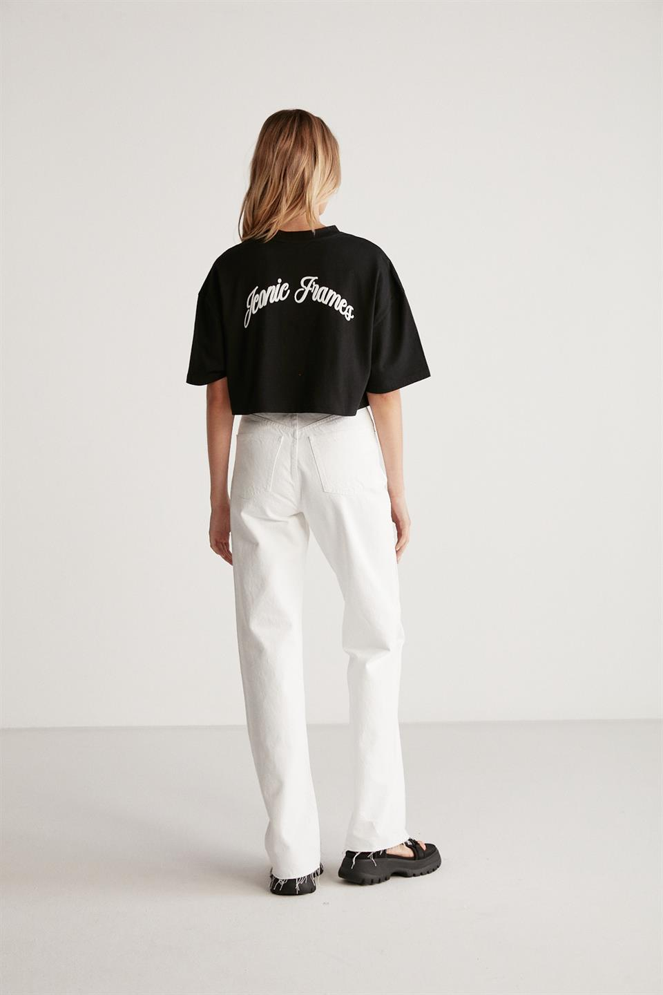CARISSA Örme Oversize Siyah Tekli T-Shirt