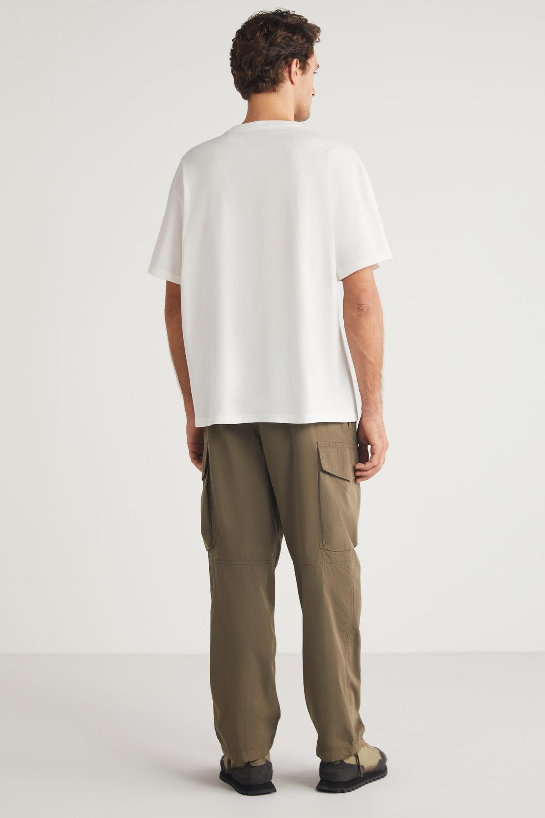 CASTIEL  Relaxed Beyaz Tekli T-Shirt
