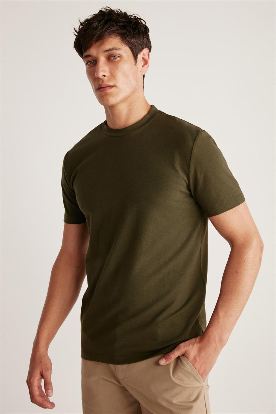 CHAD  Slim Haki  T-Shirt