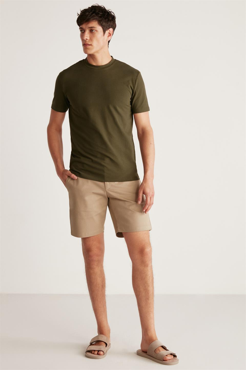 CHAD  Slim Haki  T-Shirt