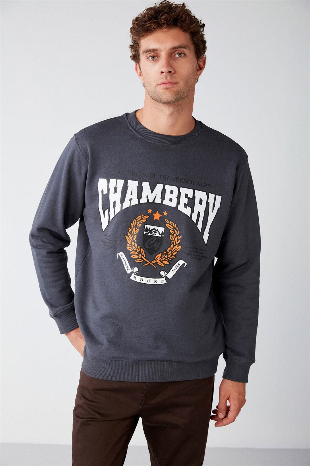 CHAMBERY Örme Relaxed Antrasit  Sweatshirt