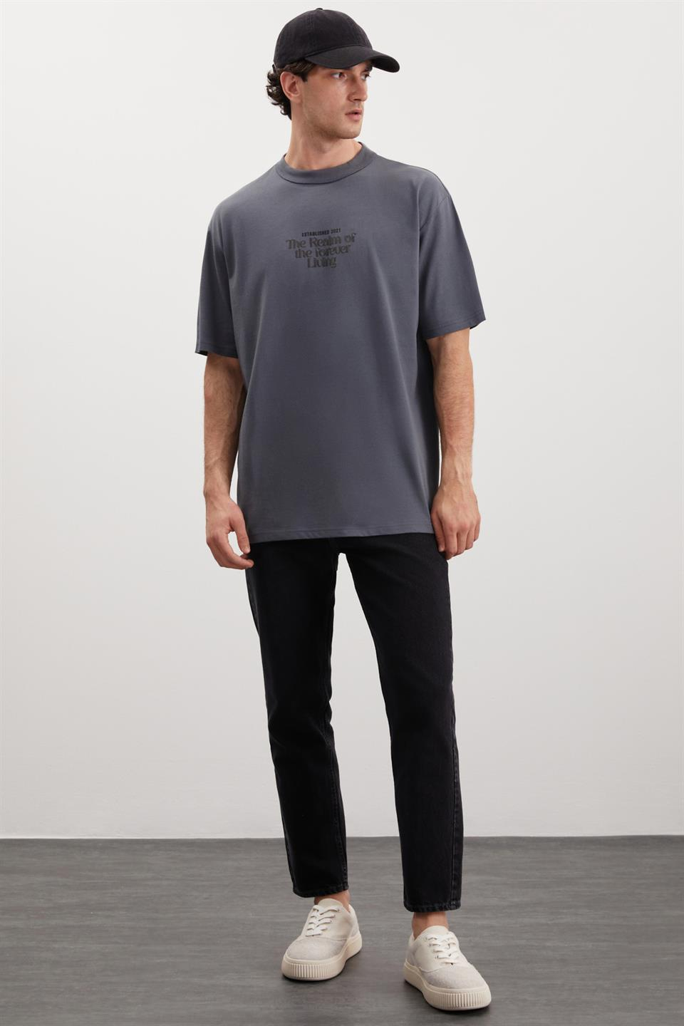 CLAXTON Örme Relaxed Gri  T-Shirt