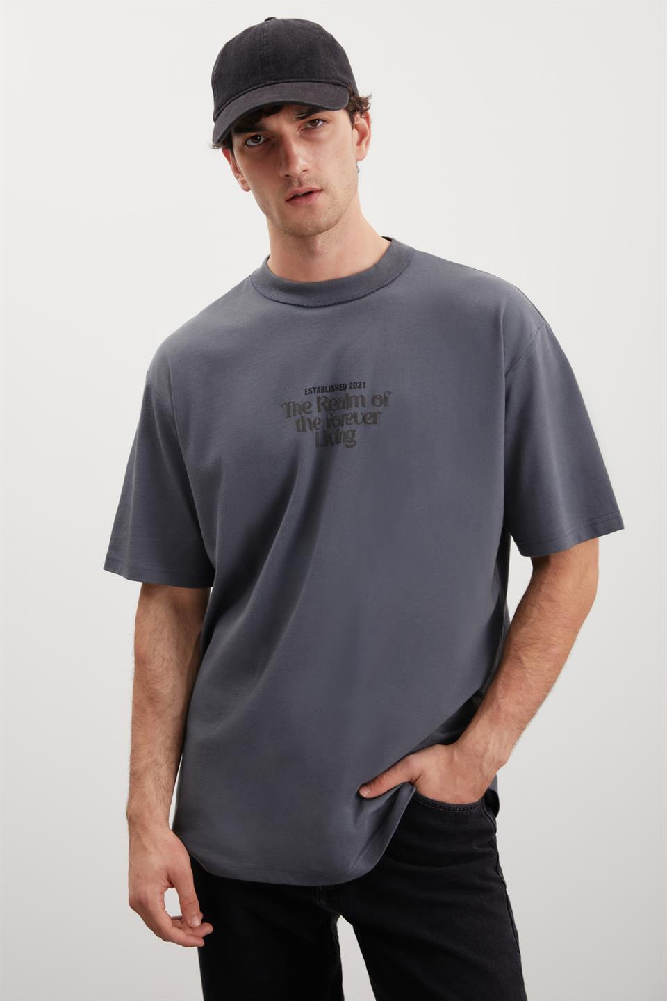 CLAXTON Örme Relaxed Gri  T-Shirt