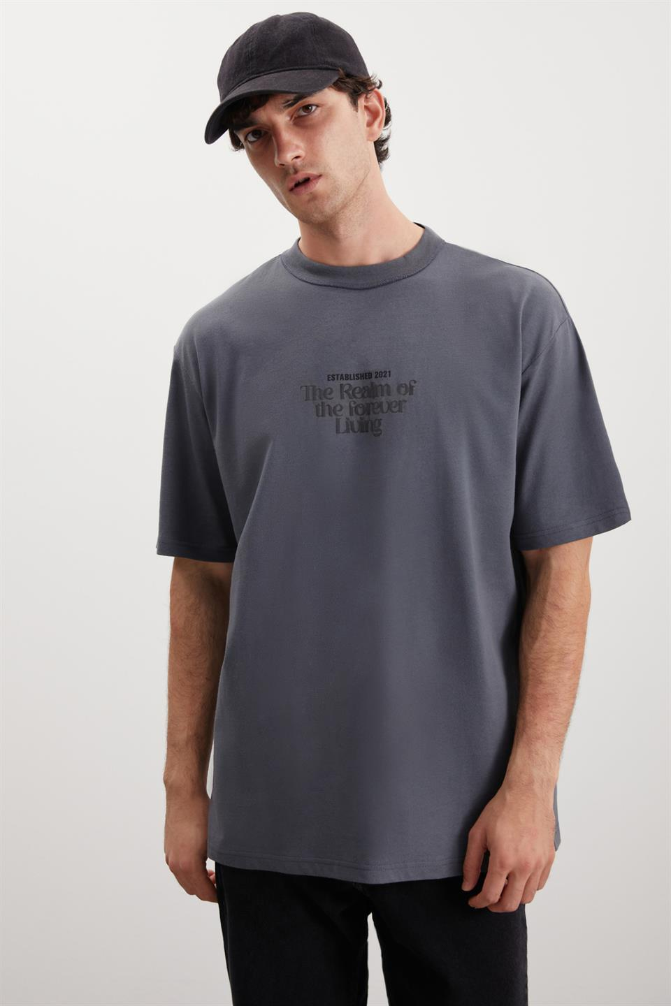 CLAXTON Örme Relaxed Gri  T-Shirt