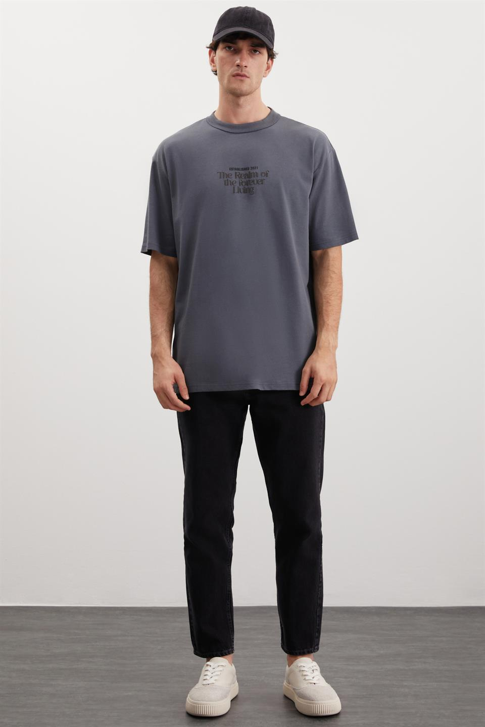 CLAXTON Örme Relaxed Gri  T-Shirt