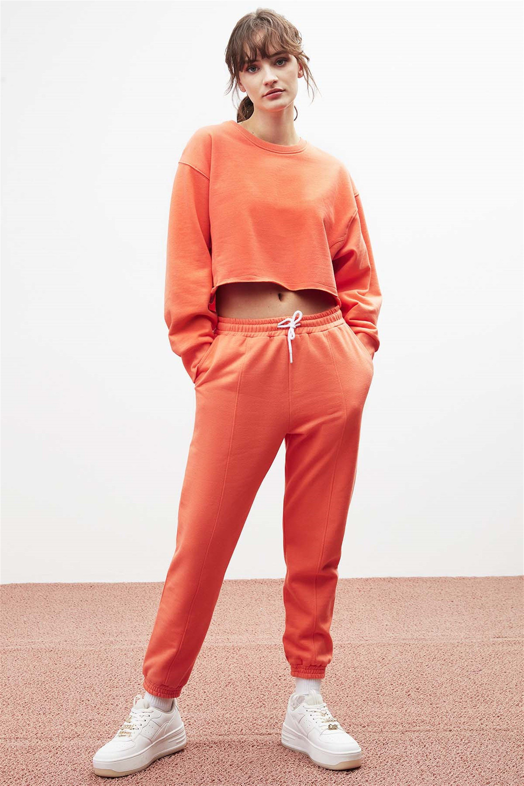 CLEMENTINE Örme Comfort Fit Nar Çiçeği  Eşofman Takımı