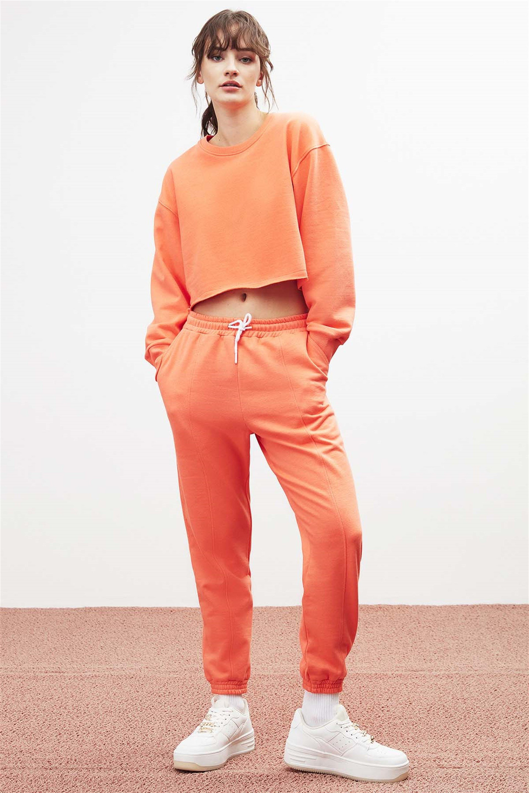 CLEMENTINE Örme Comfort Fit Nar Çiçeği  Eşofman Takımı