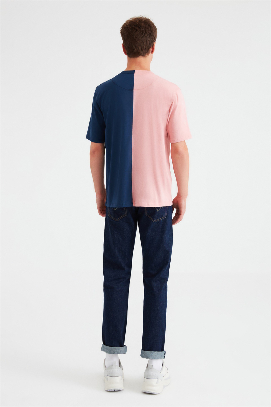 COLLABORATE Pembe Erkek Baskılı Yuvarlak Yaka     Regular Fit T-Shirt