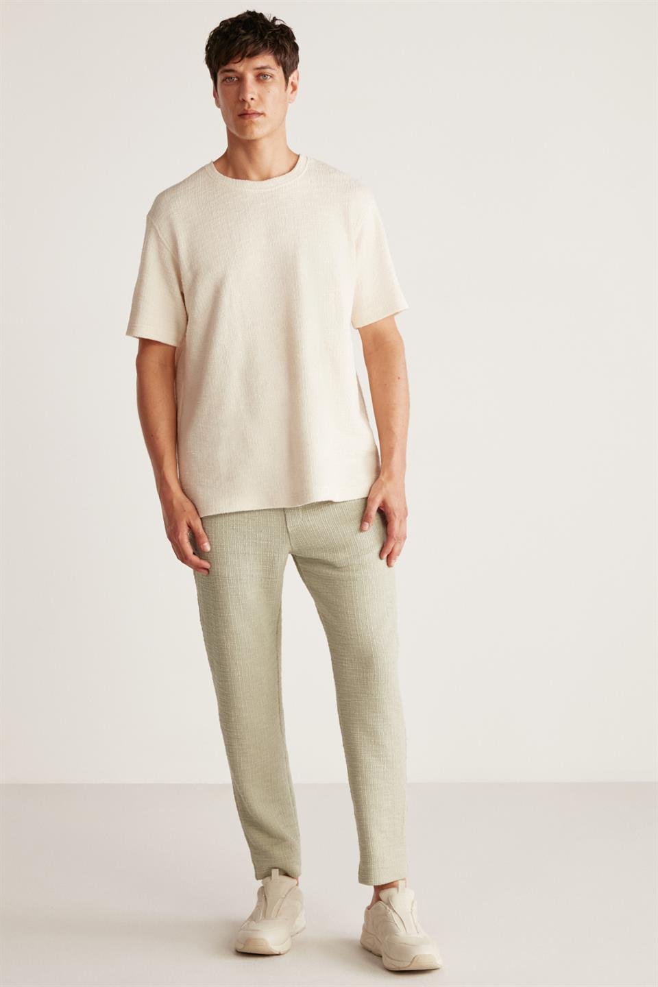 CONNELL Örme Regular Ekru  T-Shirt