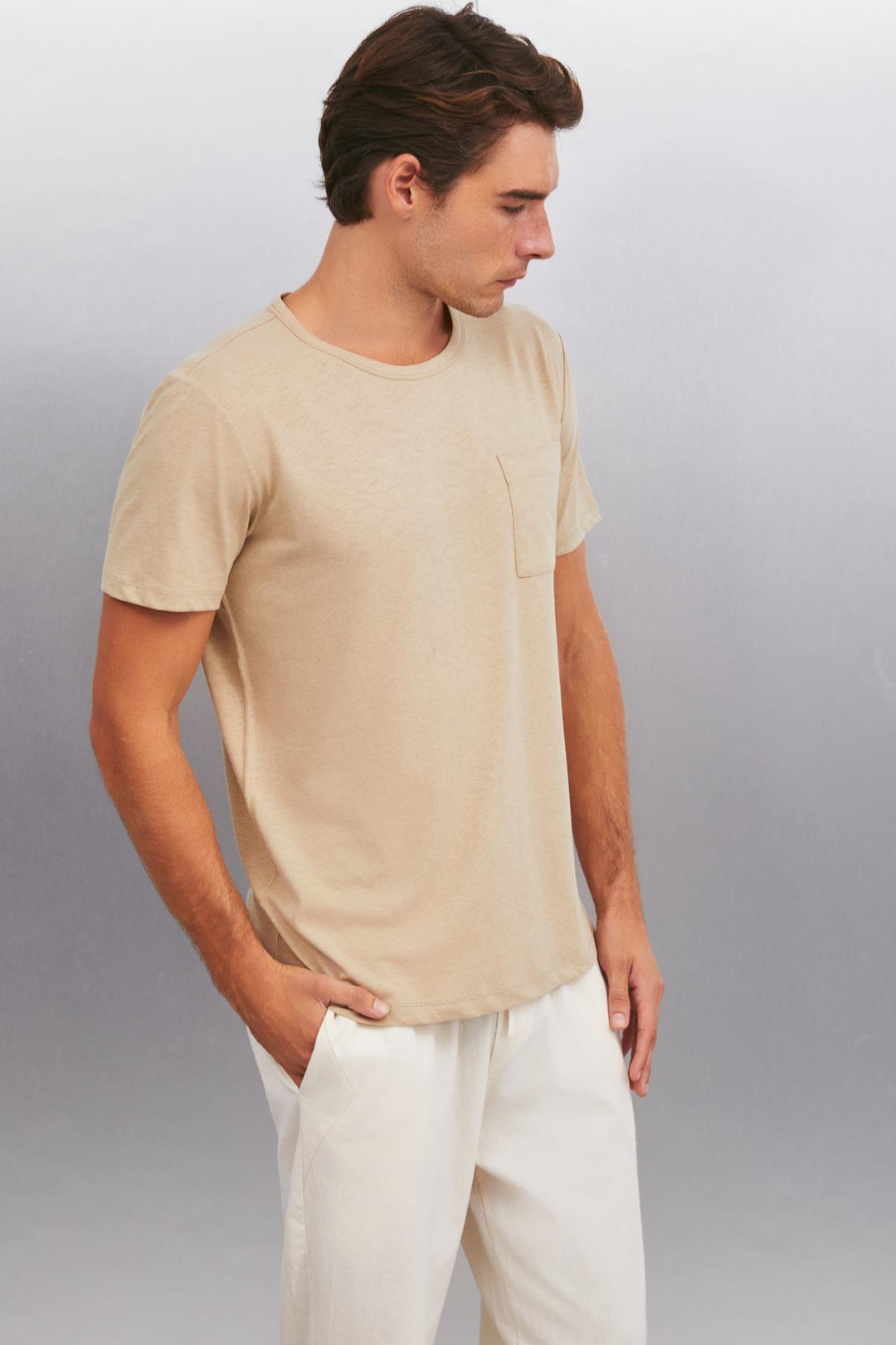 CONNER  Oversize Bej Tekli T-Shirt