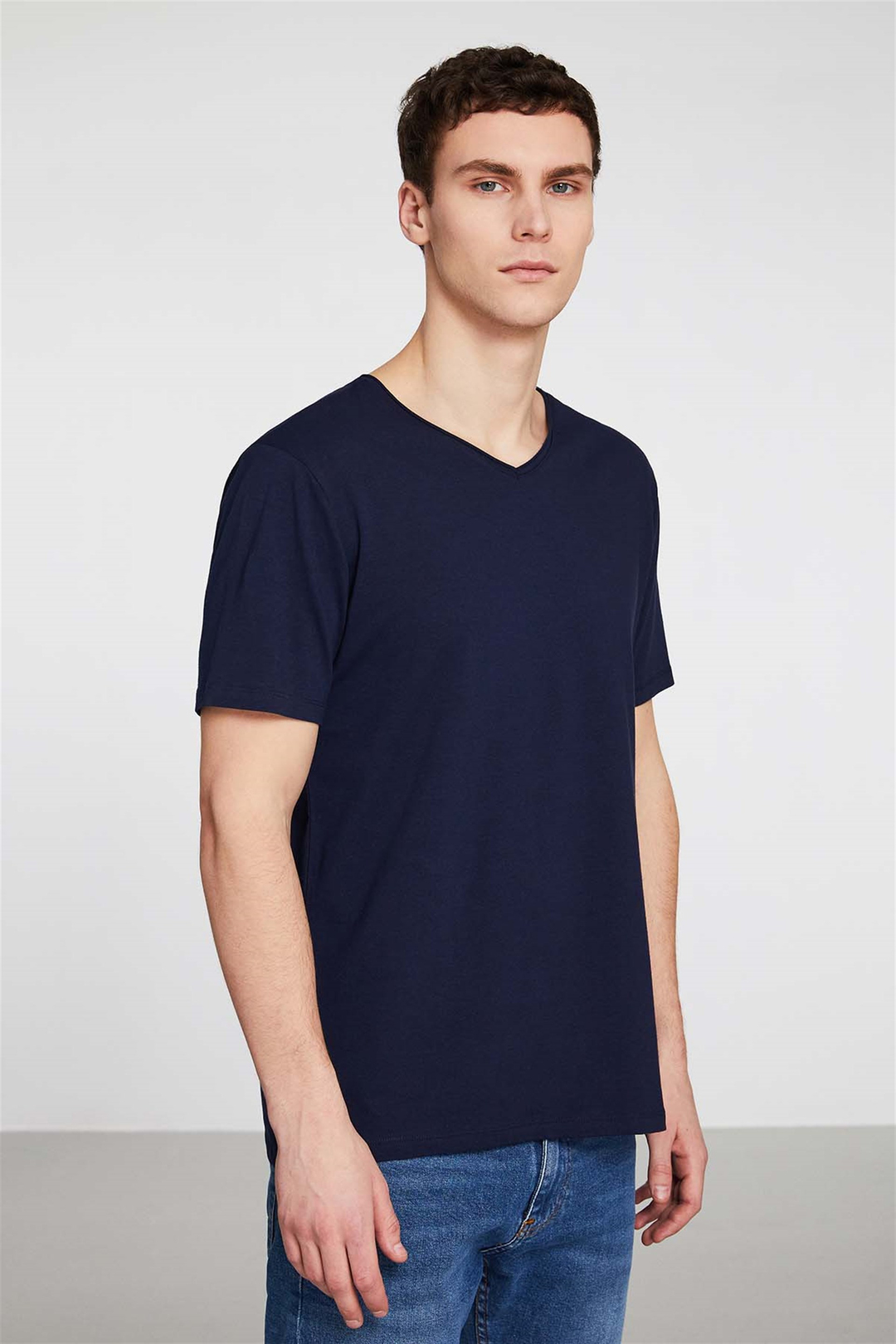 COOPER Örme Comfort Fit Lacivert  T-Shirt