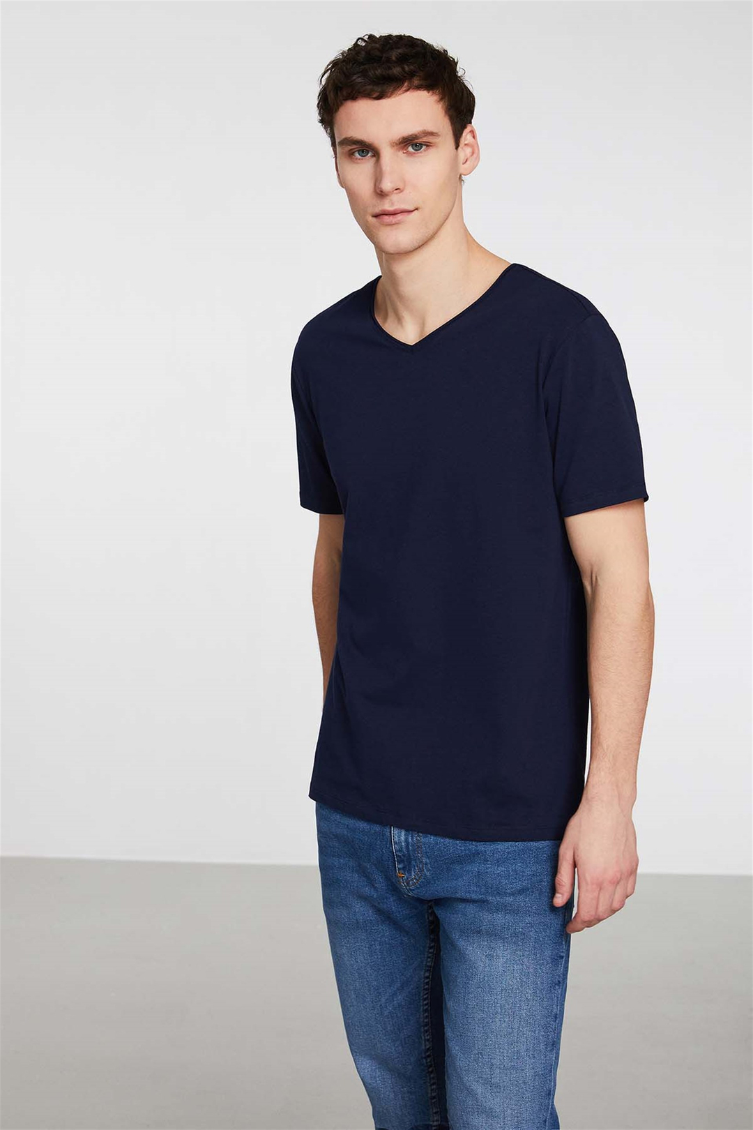 COOPER Örme Comfort Fit Lacivert  T-Shirt