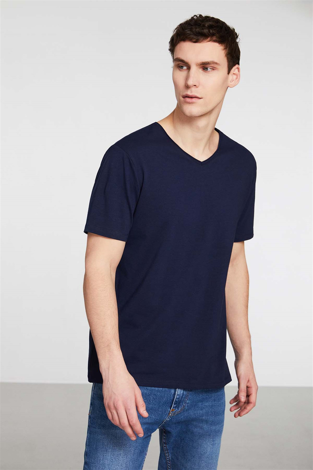 COOPER Örme Comfort Fit Lacivert  T-Shirt