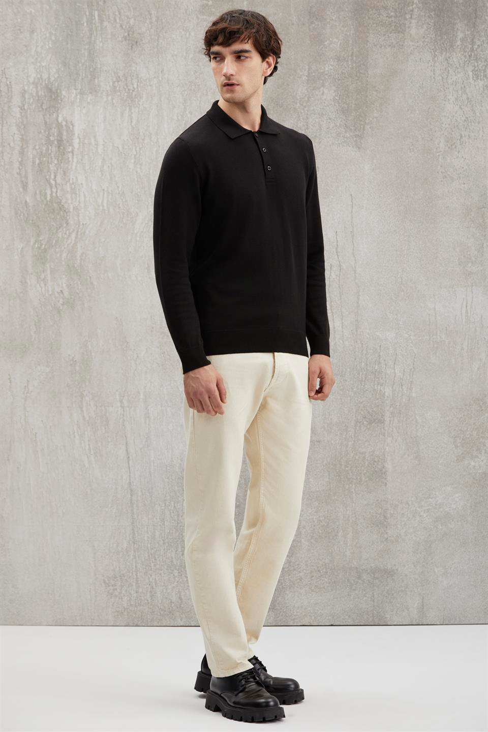 CORRADO Basic Regular Siyah Tekli Kazak