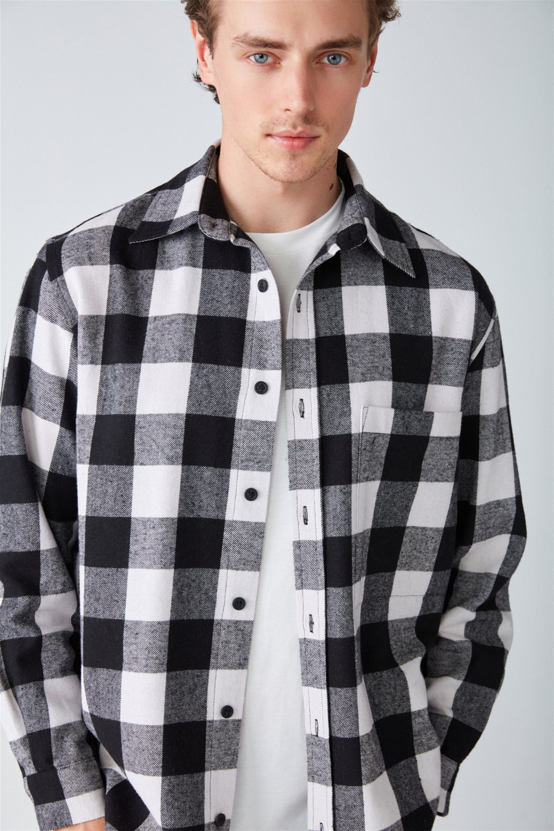 CULLEN Dokuma Oversize Fit Beyaz  Gömlek
