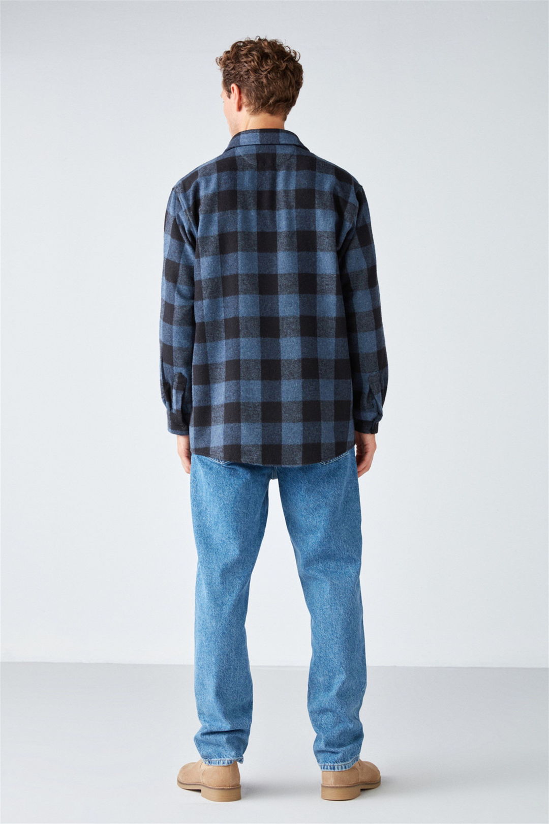 CULLEN Dokuma Oversize Fit Mavi  Gömlek