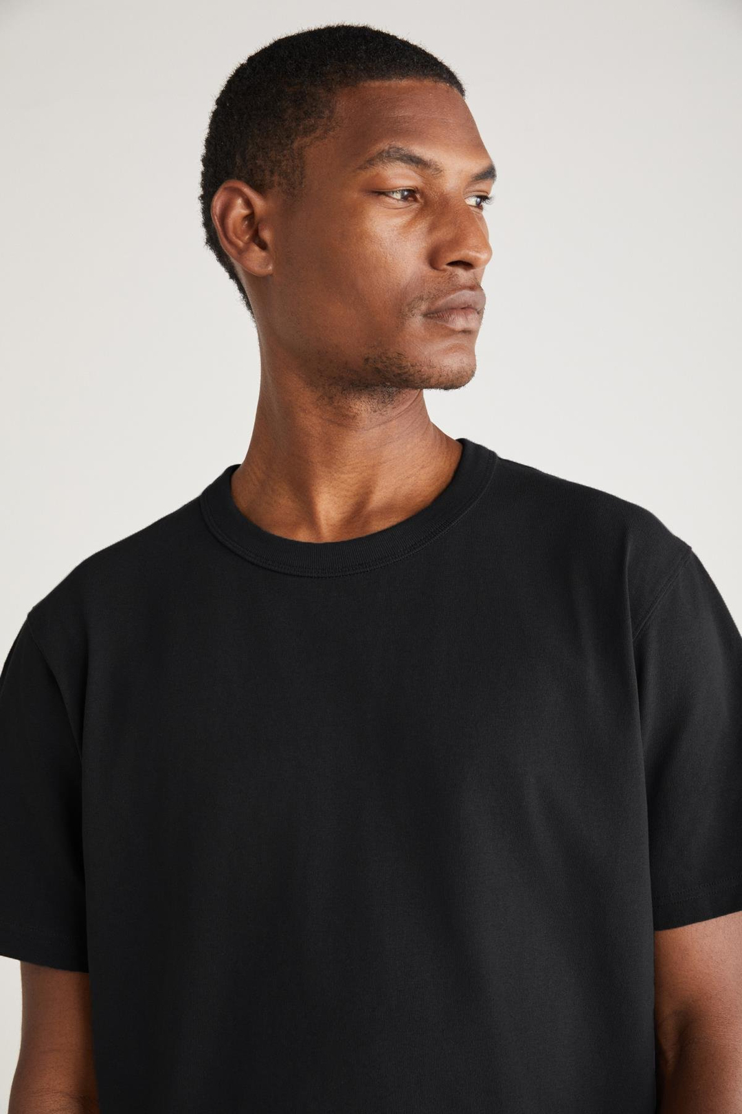 CURTİS Basic Relaxed Siyah Tekli T-Shirt