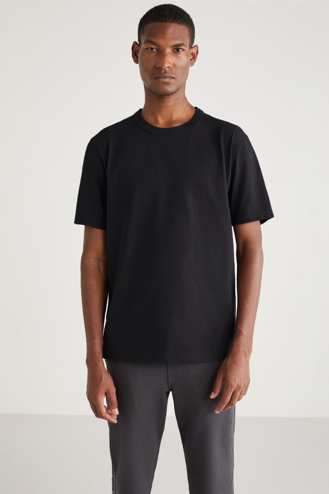 CURTİS Basic Relaxed Siyah Tekli T-Shirt
