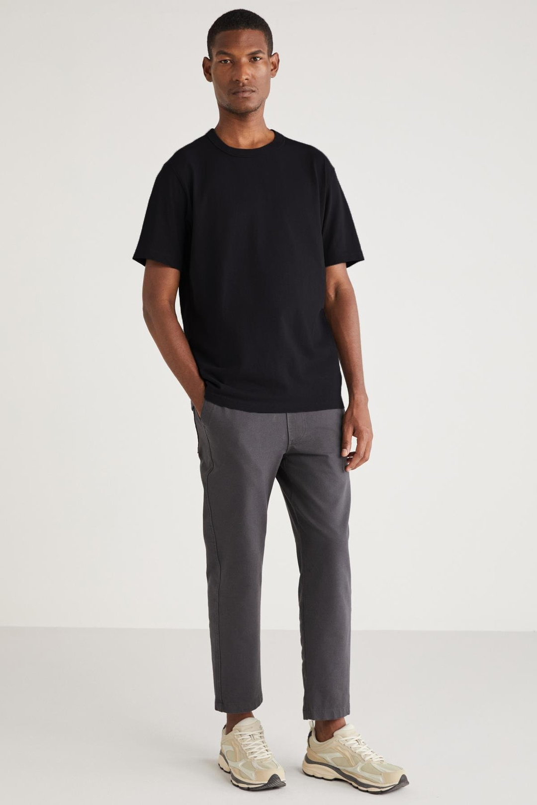 CURTİS Basic Relaxed Siyah Tekli T-Shirt
