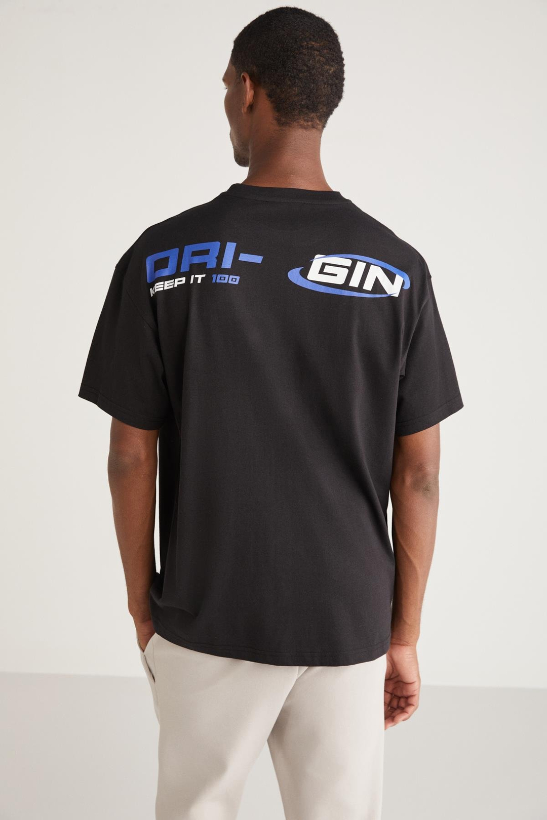 DALTON Basic Oversize Siyah Tekli T-Shirt