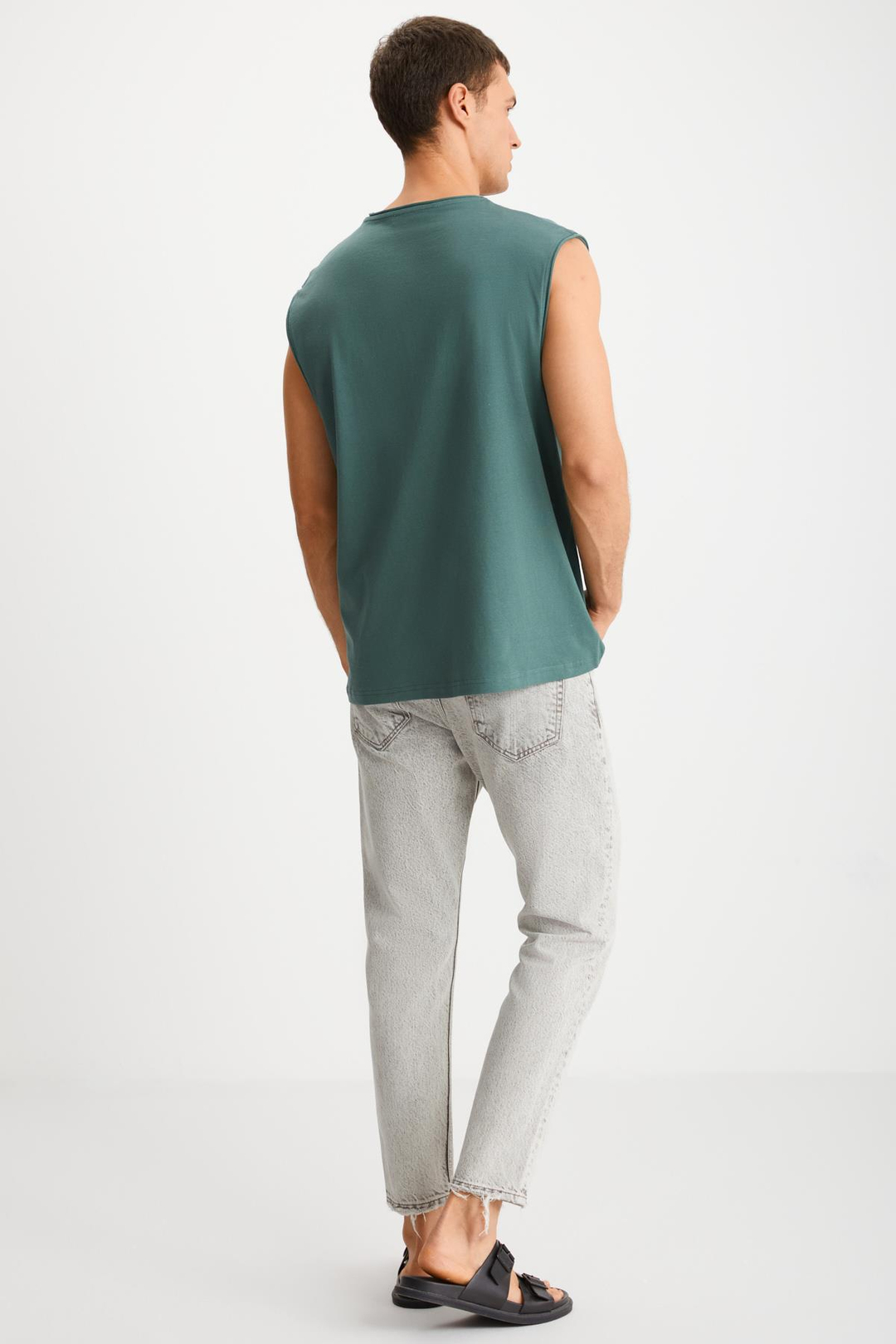 DANTE  Oversize Petrol Yeşili Tekli T-Shirt