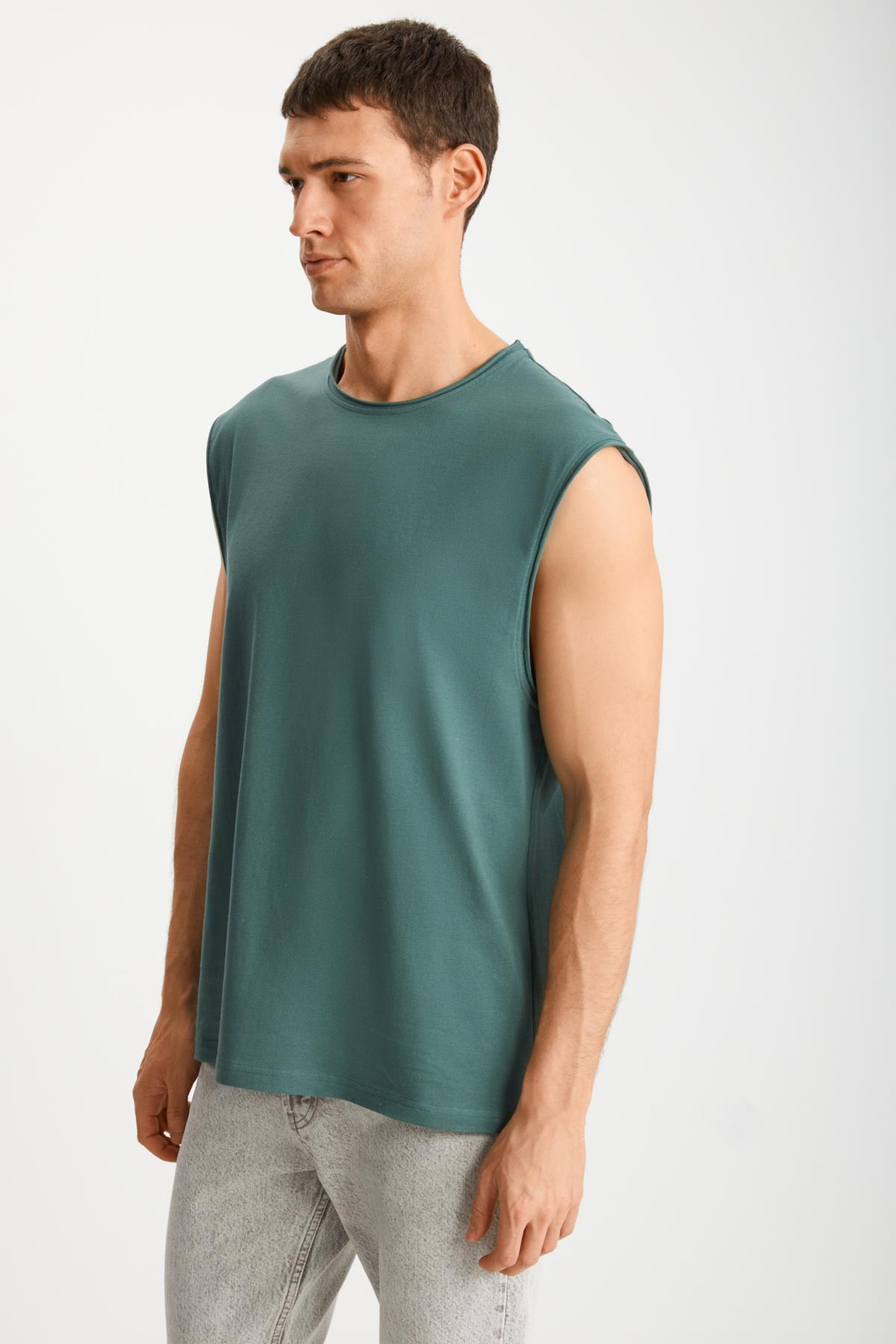 DANTE  Oversize Petrol Yeşili Tekli T-Shirt