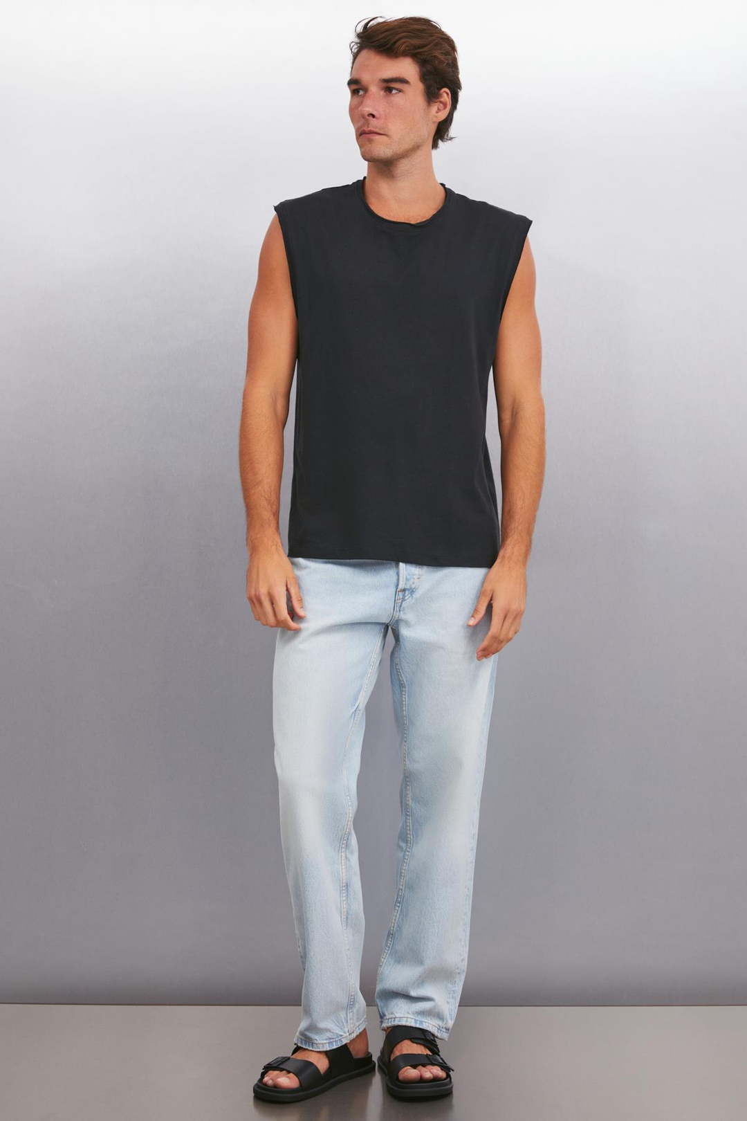 DANTE  Oversize Siyah Tekli T-Shirt