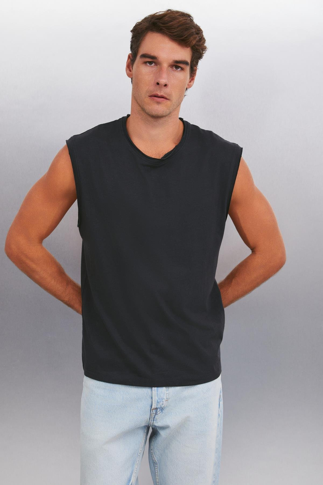 DANTE  Oversize Siyah Tekli T-Shirt