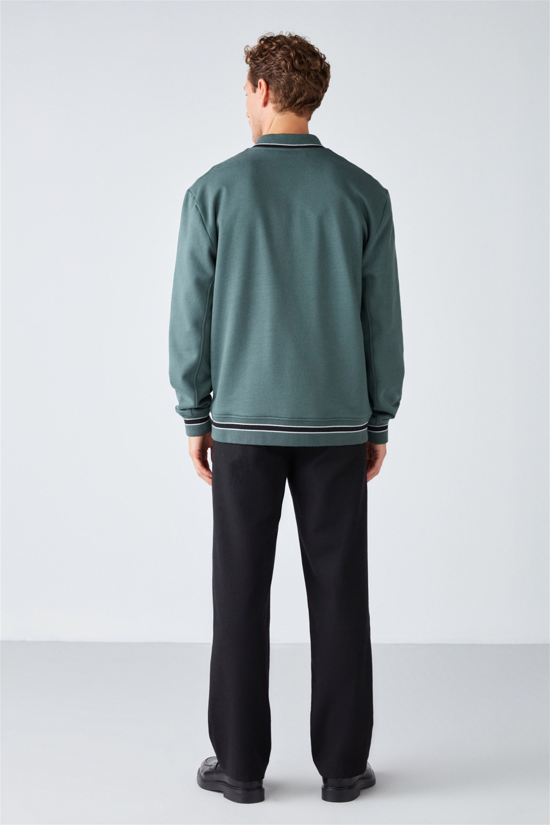 DARIO Örme Oversize Yeşil  Sweatshirt