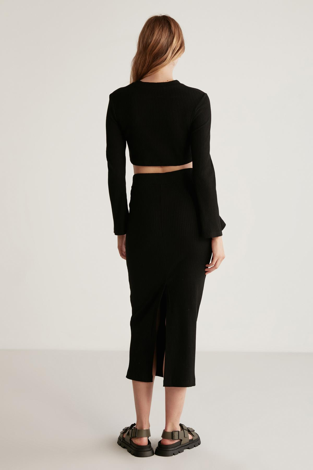 DARLENE Crop Relaxed Siyah  Bluz