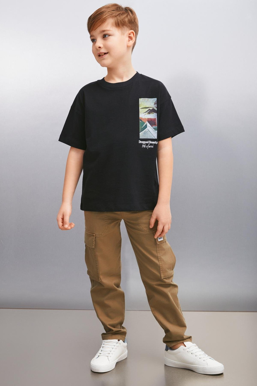 DARROW  Relaxed Siyah Tekli T-Shirt