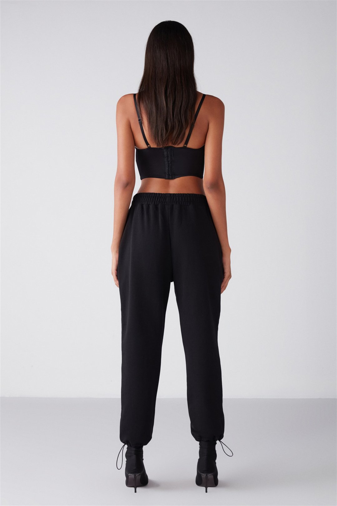 DASHA Örme Loose Jogger Siyah  Eşofman Altı