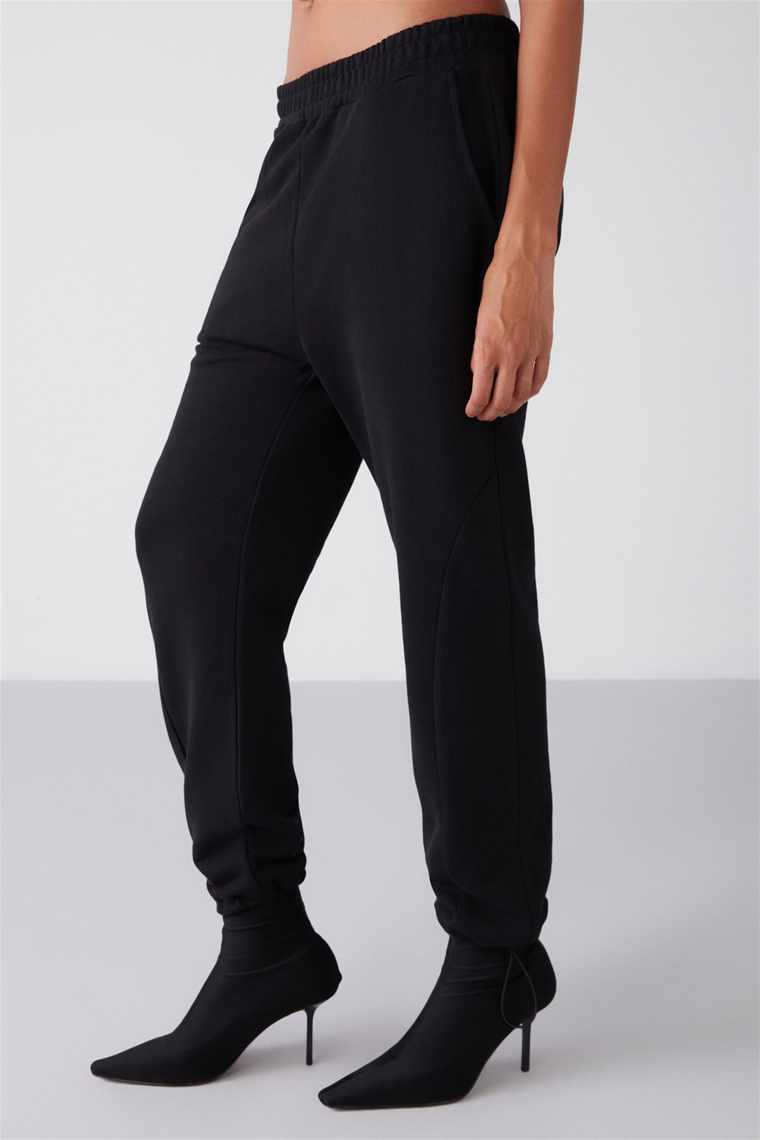 DASHA Örme Loose Jogger Siyah  Eşofman Altı