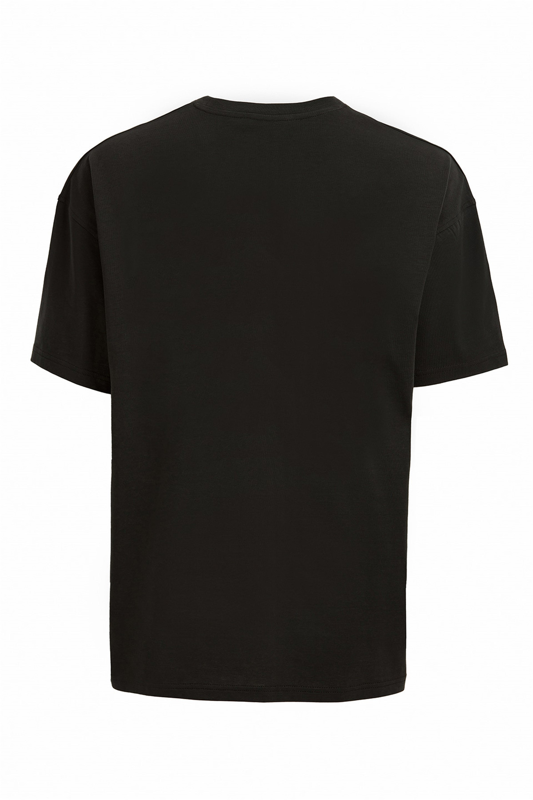 DEVO Erkek Siyah Baskılı Yuvarlak Yaka Oversize T-Shirt