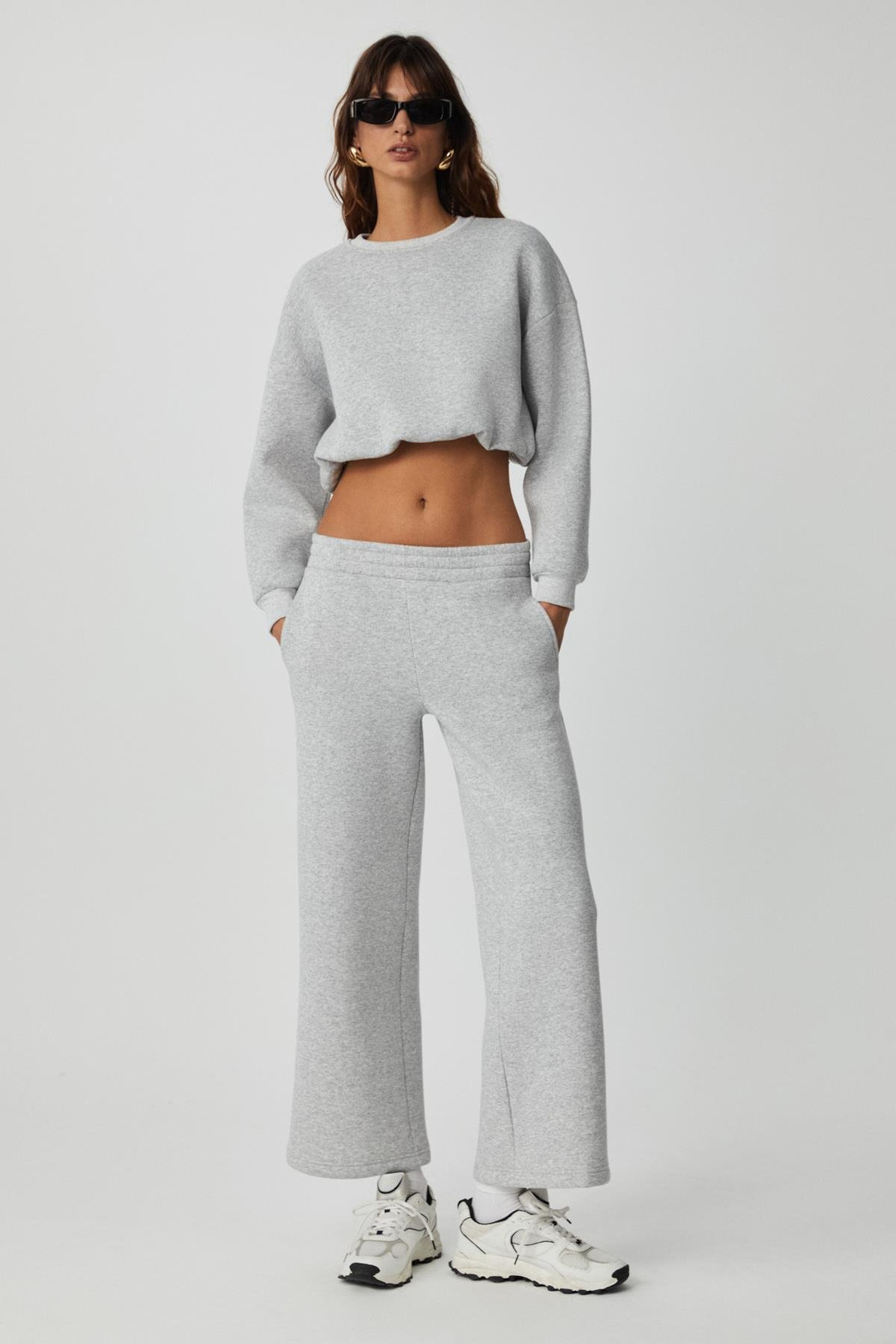 DEWANNA Kadın Uzun Kollu Crop Grimelanj Eşofman Takımı