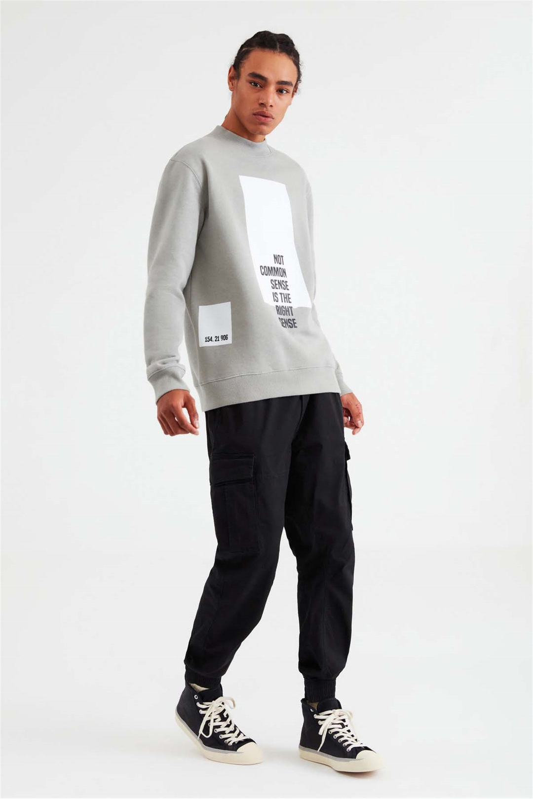 DIM Örme Comfort Fit Açık Gri  Sweatshirt